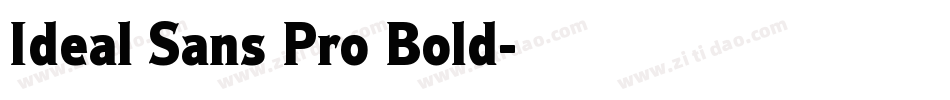 Ideal Sans Pro Bold字体转换